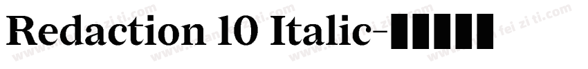 Redaction 10 Italic字体转换